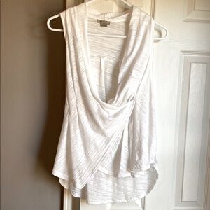 EUC - Anama White Draped Women's Top